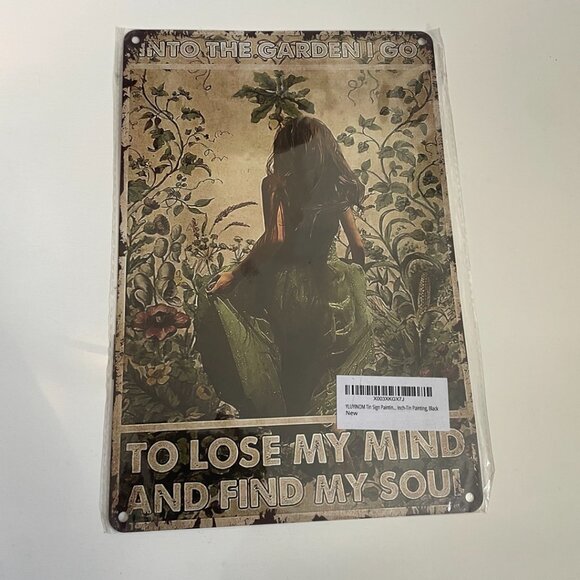 “Into the Garden I Go” Tin Sign - Picture 3 of 6